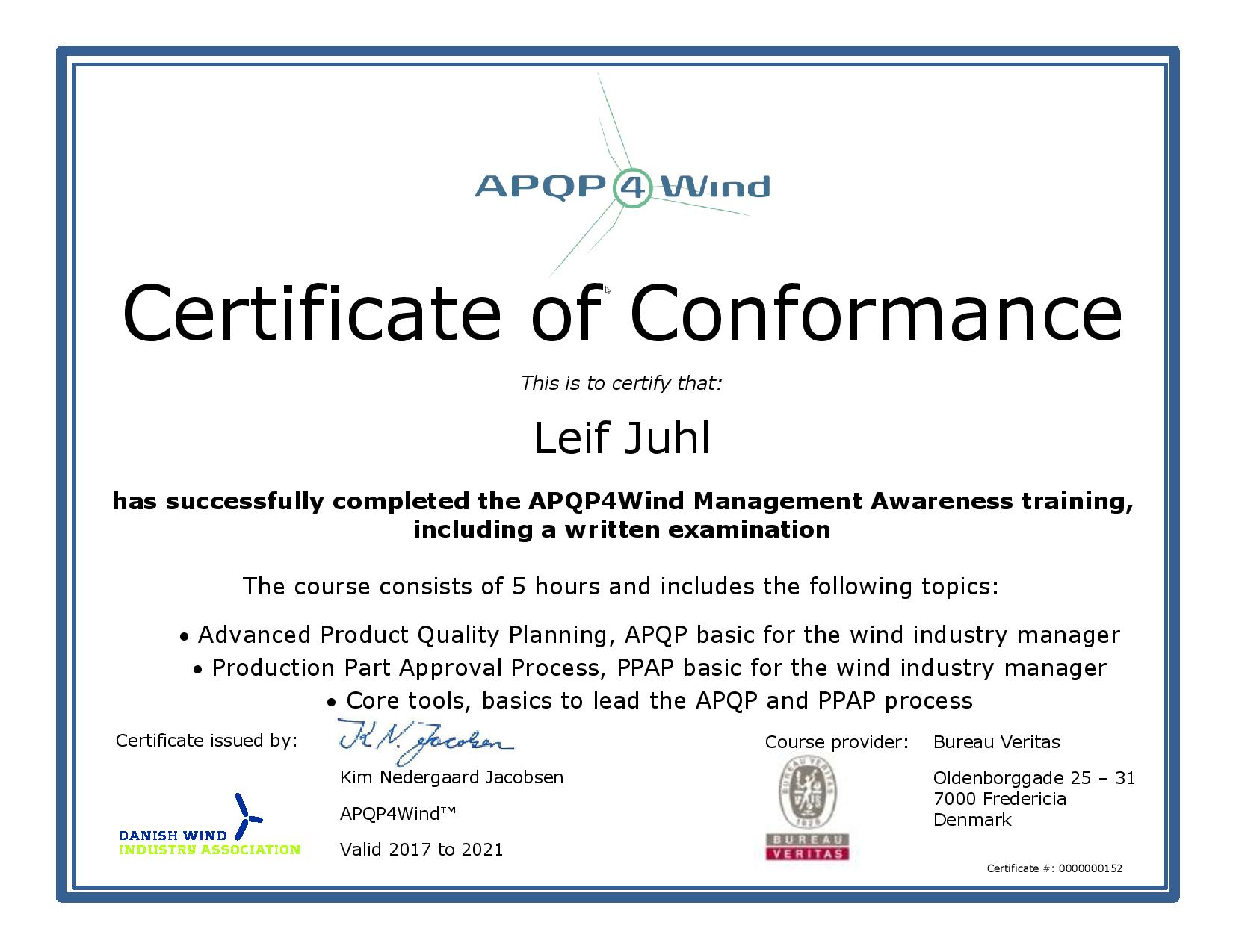 APQP4Wind Leif Juhl